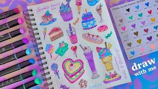 drawing with new markers  satisfying [desserts & more] ft Ohuhu