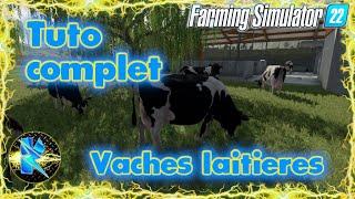 Fs22 Tuto vaches laitieresUltra complet avec tableaux! Farming simulator guide RTM et production