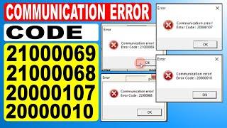 3 WAYS! TO FIX COMMUNICATION ERROR code 20000107, 21000068, 21000069, 20000010 while Resetting Epson