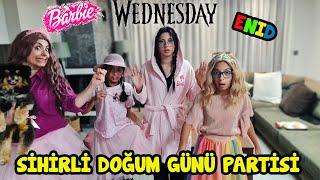 BARBIE , WEDNESDAY VE ENID'İ DONDURDU !!! | SİHİRLİ DOĞUM GÜNÜ PARTİSİ | EYLÜL LAL