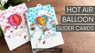 Hot Air Balloon Pull Tab Slider Cards (Mama Elephant)