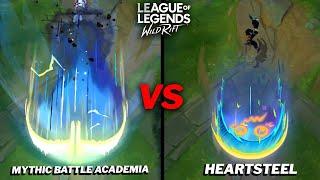 Ezreal Heartsteel VS Mythic Battle Academia Skin Comparison Wild Rift
