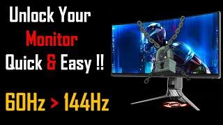 How To Increase Your Monitor Refresh Rate Quick & Easy In 2020 | Free Performance Boost !!