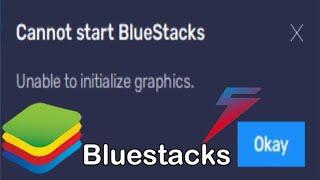 Unable to initialize graphics in bluestacks