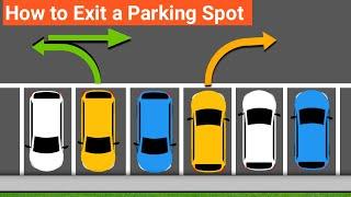 How to Exit a Parking Spot//Reverse out a Parking space/ parking tips #drivingtips #carparking
