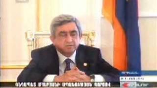 Serzh Sarkissian speaks about the murder of colonel Gevorg Mheryan, the deputy head of police