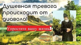 Душевная тревога происходит от дьявола. Упростите вашу жизнь. Преподобный Паисий Святогорец.