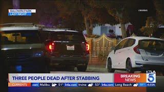 3 people dead with multiple stab wounds in Baldwin Park home