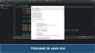 Java GUI Tutorial #60 - Create A ToolBar Using JToolBar Class In Java GUI Swing