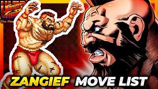 ZANGIEF MOVE LIST - Ultra Street Fighter II: The Final Challengers (USFII/USF2)