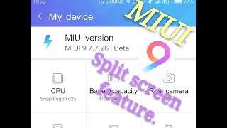 Miui 9 split screen features