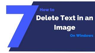 How to Delete Text in an Image on Windows | PDFelement 7