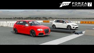 Fm7 Dragrace - Volkswagen Golf R Vs Audi Rs3