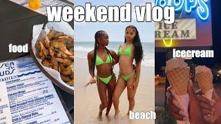 WEEKEND VLOG *BEACH EDITION food, beach, outfits, and more | Jada Symone