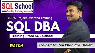 SQL DBA Trainings from SQL School I#sqldba #training #corporatetraning