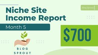 Niche Website Case Study Income Report for Blogging - Month 5 with 35,000 pageviews and $700