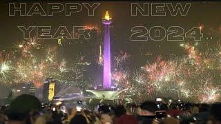 Suasana Perayaan Tahun Baru 2024 di Monas Jakarta || Happy New Years 2024