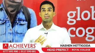 Hashen Hettigoda (Royal College - HP) joined Achievers to study ACCA