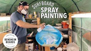 Spray Paint Design on a Surfboard