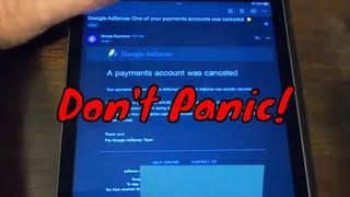 Google AdSense: One of your payments accounts was canceled