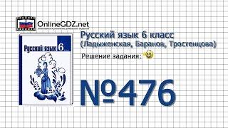 Задание № 476 — Русский язык 6 класс (Ладыженская, Баранов, Тростенцова)