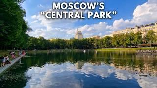 Walking in the Famous Patriarch Ponds District in Moscow