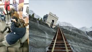 Funny reaction to virtual reality roller coaster by SimDesign