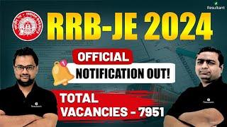 RRB JE 2024 Notification Out | RRB JE 2024 Official Update | RRB Junior Engineer New Vacancy