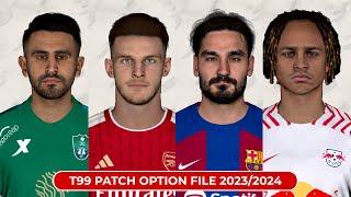 PES 2017 T99 PATCH V13 OPTION FILE 2023/2024