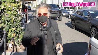 Al Pacino Aka 'Scarface' Finishes Up His Pasta Before Making A Dash At Il Pastaio In Beverly Hills