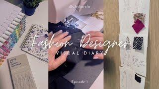 Fashion Designer Visual Diary | A Day In The Life Of A Fashion Designer| Cozy Sewing & Designing