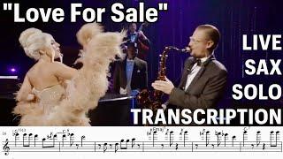 Lady Gaga "Love For Sale" Tenor Sax Solo Transcription (Steve Kortyka)