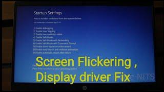 How to fix Screen Flickering , display driver issue in  HP windows 10 laptop