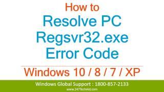 How to Resolve PC Regsvr32 exe Error Code