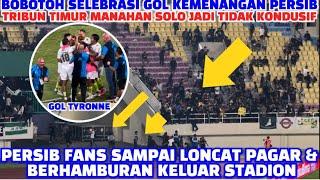 MOMEN KER1CUHAN DI TRIBUN TIMUR MANAHAN SAAT BOBOTOH AWAY SOLO MERAYAKAN GOL KEMENANGAN PERSIB