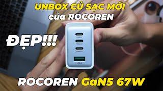 UNBOX Rocoren GaN5 67W: Thiết kế đẹp + Sạc nhiều thiết bị cùng lúc!