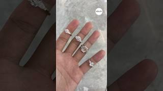 Which of the three stone moissanite rings do you like?#moissanitering #viralvideo