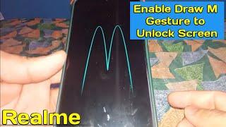 How to Enable Draw M Gesture to Unlock Screen in Realme 5 | Screen OFF Gestures