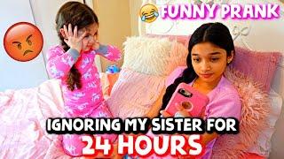 IGNORING MY LITTLE SISTER FOR 24 HOURS PRANK!