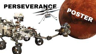 Perseverance: Marsrover der Nasa – ein astrophysikalisches Poster