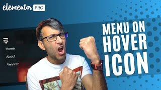 Elementor Wordpress Tutorial - Reveal a Menu by Hovering on an Icon with No Close Button Required.