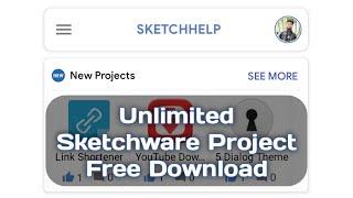 'SketchHelp' Sketchware project sharing app. Upload & download free Sketchware Projects