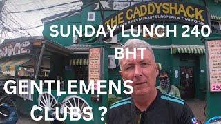 Gentlemens clubs and Sunday lunch at the Caddyshack.