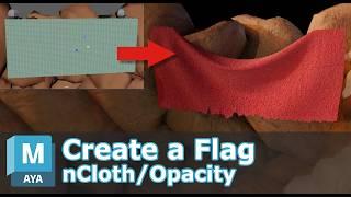 Create a Realistic Flag in Maya | Dynamic nCloth, Texturing in Photoshop, Alpha Maps from Scratch