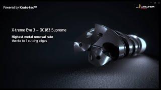 DC183 SUPREME SOLID CARBIDE DRILL – X·TREME EVO 3 - Precise positioning – productive holemaking