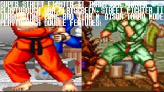 SSF2T Ken Master Playthrough USA FlatScreen+SF2T Qiong Cang Bao Jian M Bison ZSNES Turbo Mode