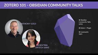 Zotero 101 - Obsidian Community Talk