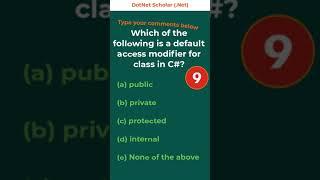 Multiple Choice Question - Q005 - Dotnet Scholar #Shorts #CSharp #Dotnet #developer #programmer