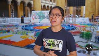 YouTube star sets Domino installation world record | VOANews