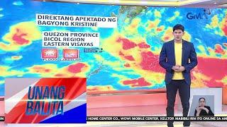 Bagyong #KristinePH, malawak ang kaulapang dala... (October 21, 2024) | Unang Balita